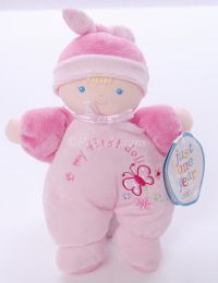 Carters Just One Year JOY My First Doll Girl Pink Lovey Rattle Plush